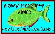 Piranha Hut's Chomp Award