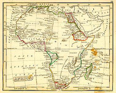 1828 Africa map
