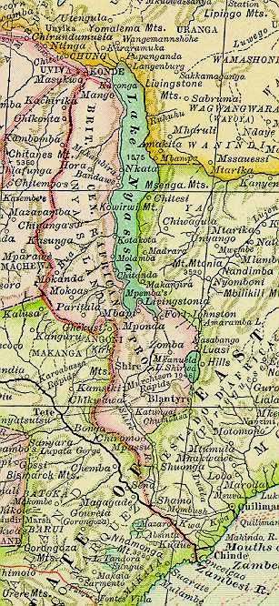 1897 Africa map (detail)